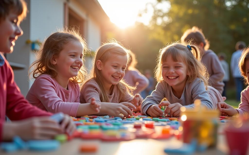 Campamento de vacaciones creativas para festividades